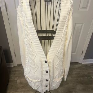 NWOT Long cream color sweater